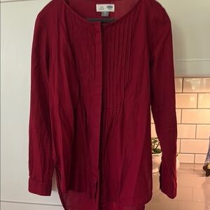 Coldwater Creek Deep Red Blouse